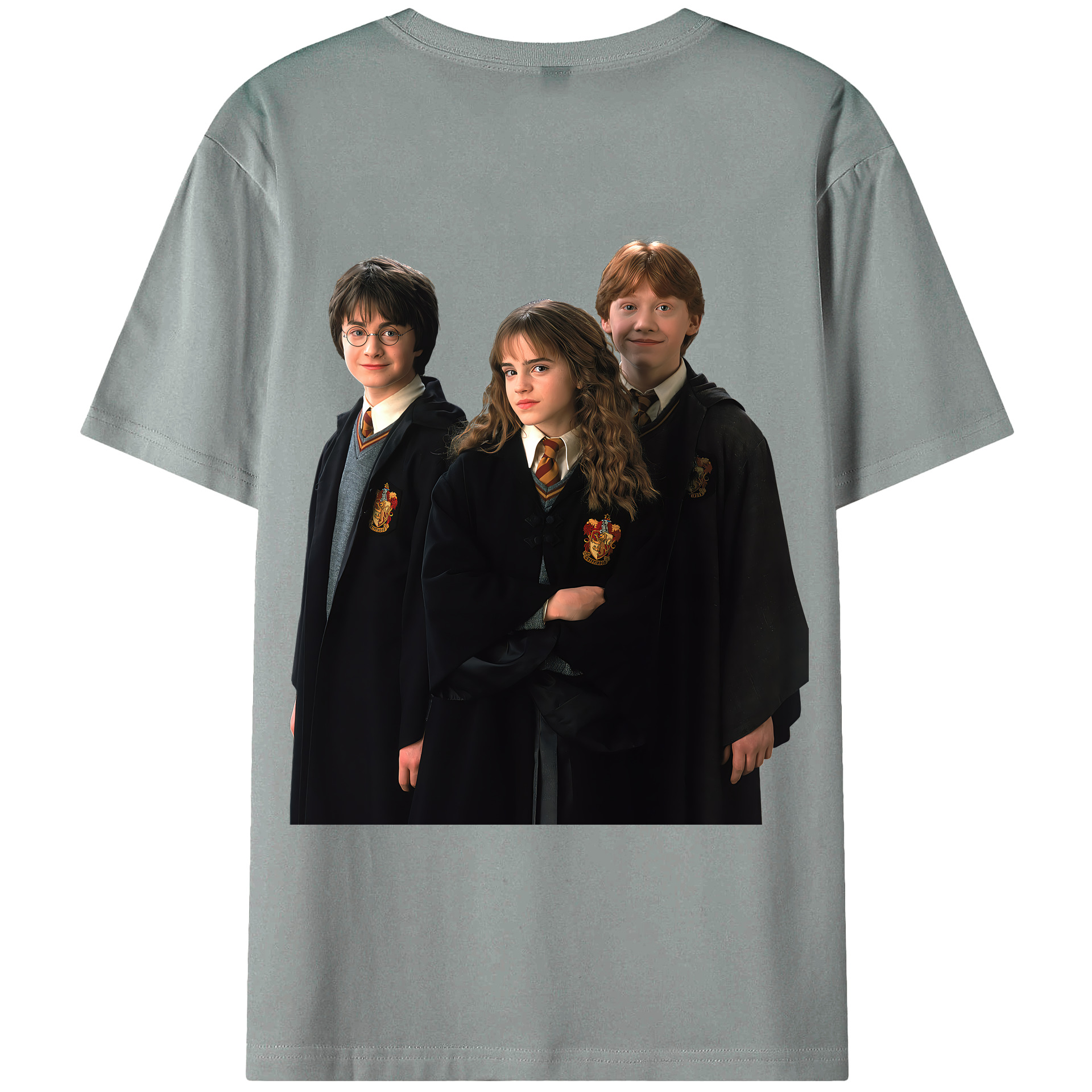 （画像用） Harry Potter ハリー・ポッターシリーズ 綿100％ メンズ半袖Tシャツ（バックプリント） 通気性